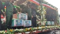 ویدئو| اقامه نماز بر پیکر شهدای خدمت توسط رهبر انقلاب