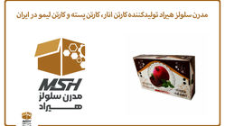 مدرن سلولز هیراد تولیدکننده کارتن انار، کارتن پسته و کارتن لیمو در ایران