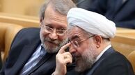 عکسی از حضور حسن روحانی و علی لاریجانی در مراسم بزرگداشت شهدای خدمت