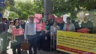 تجمع سهام عدالتی‌ها مقابل ساختمان وزارت کار