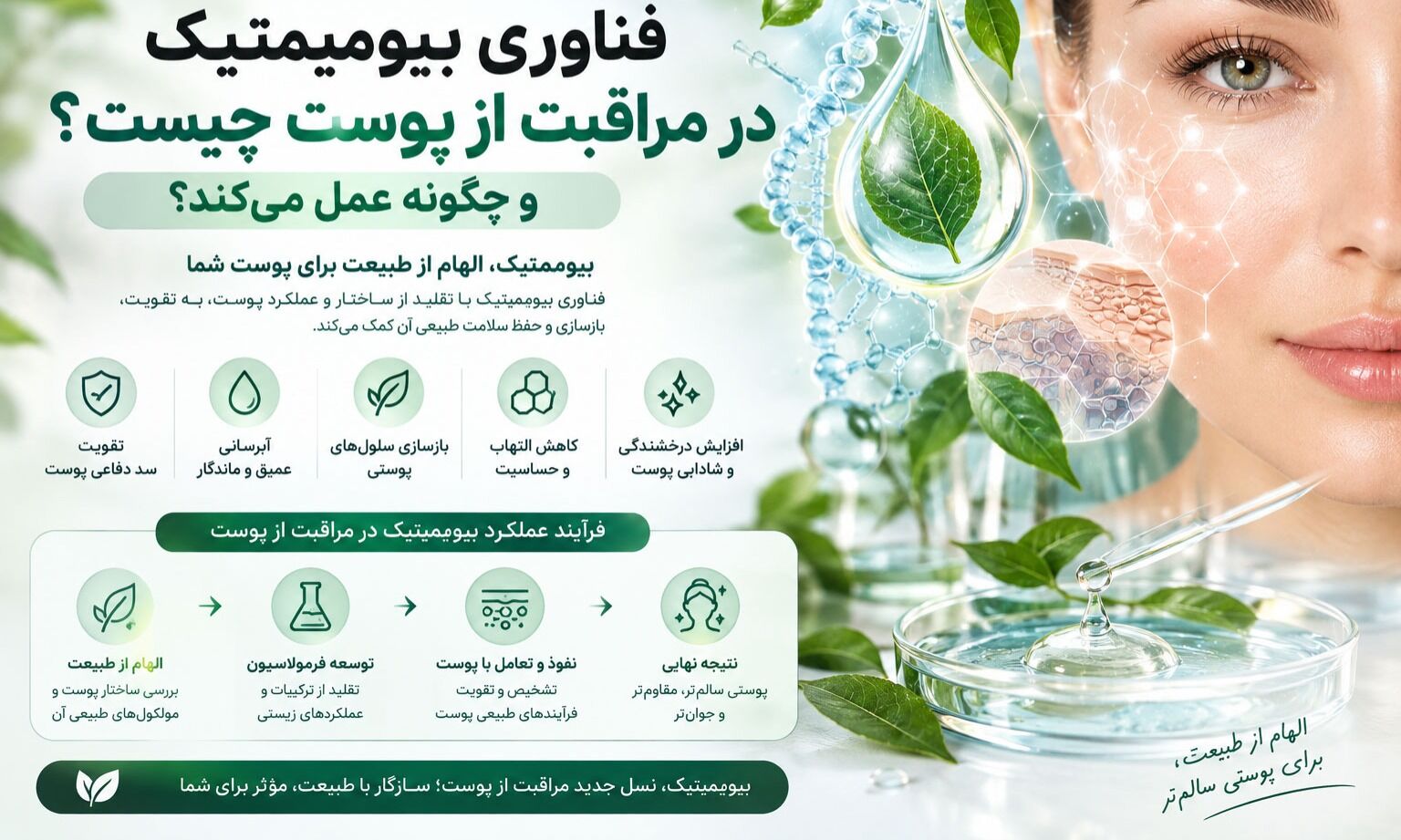 فناوری بیومیمتیک در مراقبت از پوست چیست و چگونه عمل می&zwnj;کند؟